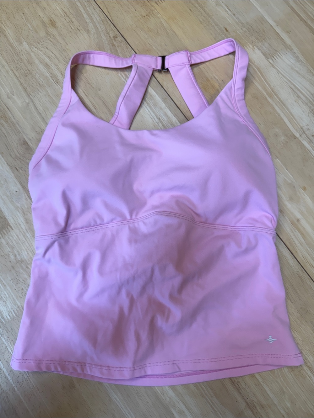 HALARA Light Pink Racerback Tank with Shelf Bra